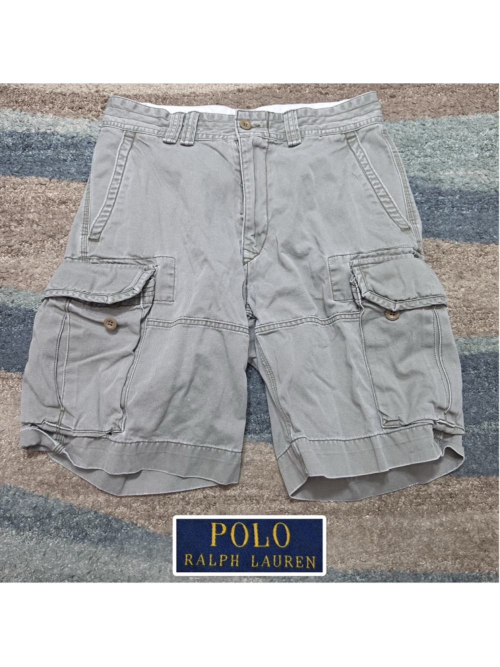 Polo Ralph Lauren Cargo Shorts Mens 32 Gray Utility Casual